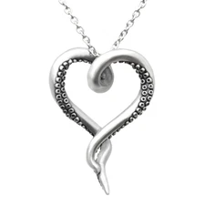 Heart Love Necklace Octopus Tentacle Heart stainless steel pendant by Controse
