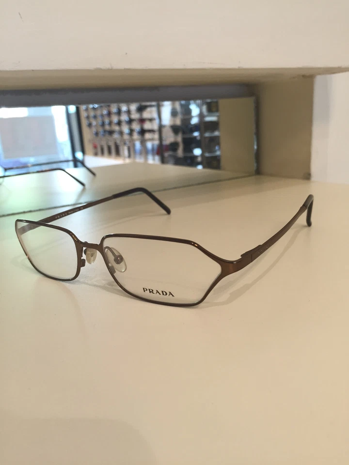 Nuevas gafas Prada auténticas vintage vpr 57e 8ae-1o1 marco mujer estuche Rx Foto 3 de 4