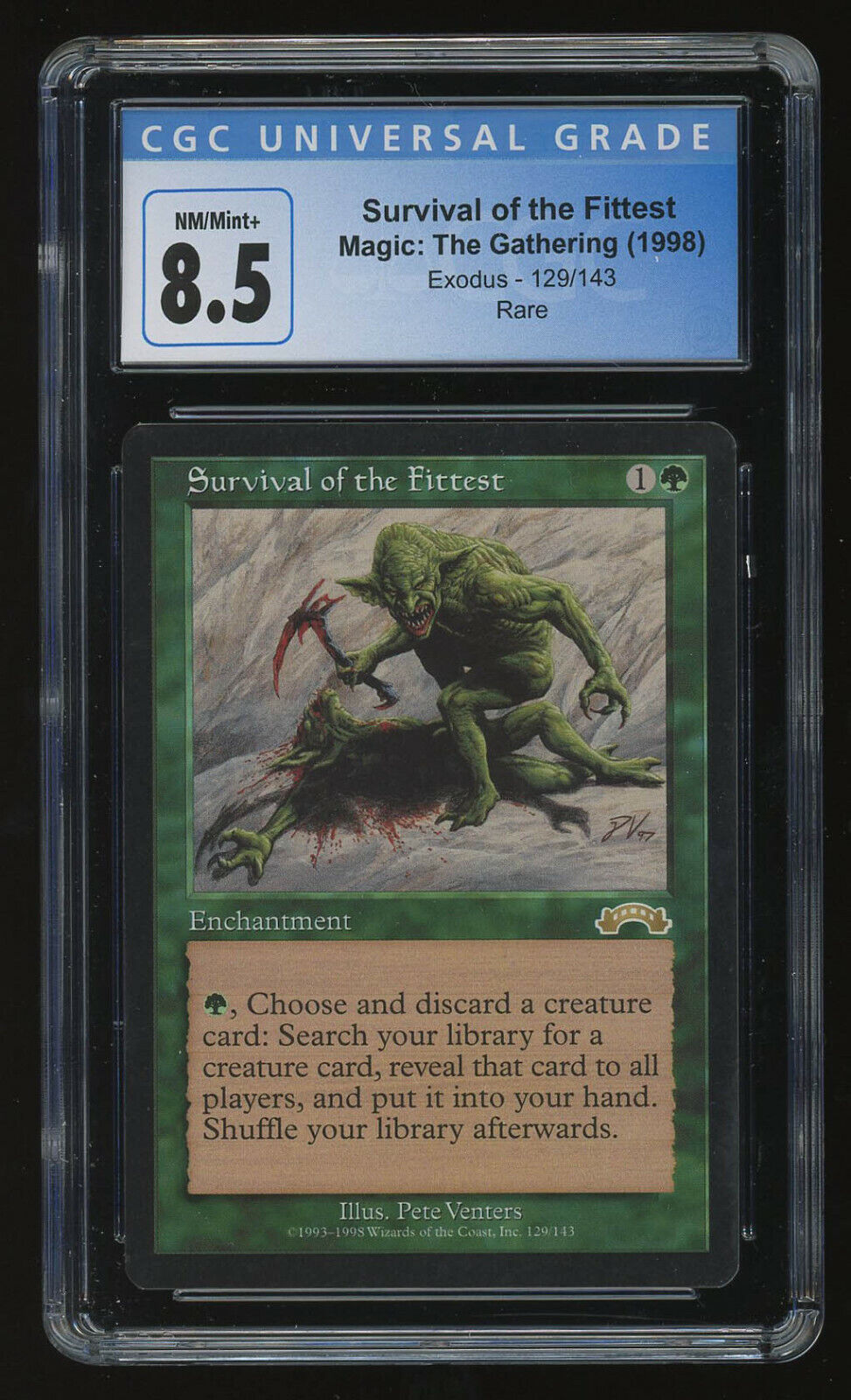 Survival of the Fittest MTG Exodus Rare - CGC 8.5 NM Graded