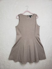 Lauren Ralph Lauren Women Dress Extra Large Brown Cotton B Sleeveless Swing K L