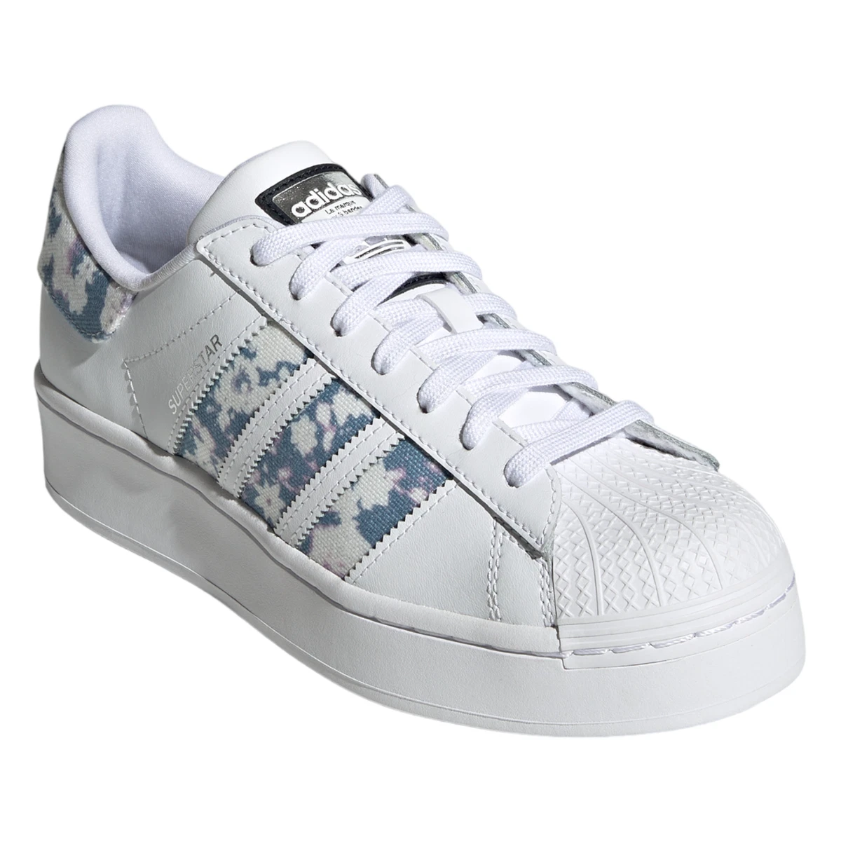 Adidas Originals MUJER Superstar Bold Zapatillas Zapatos Blanco Azul Retro