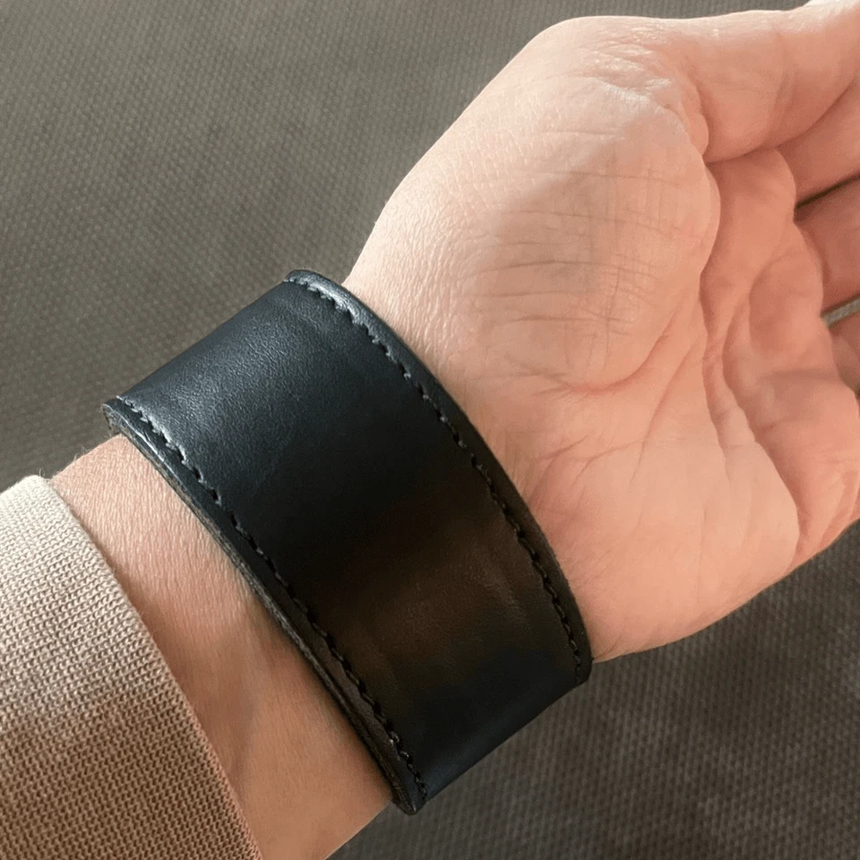 CC Skye Black Leather Kenzie Lock Bracelet - Image 4 of 4