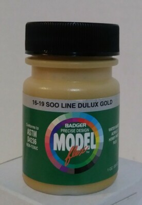 Badger Modelflex acrylic paint 16-19 SOO Line Dulux Gold.
