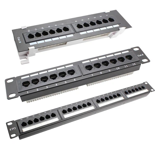 12 Port/24 Port RJ45 Ethernet LAN Network Rack Network Patch Panel