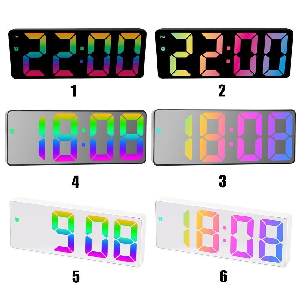 Nightlight Number Clock LED Digital Large Number Alarm Clock Electronic Clock eBay
