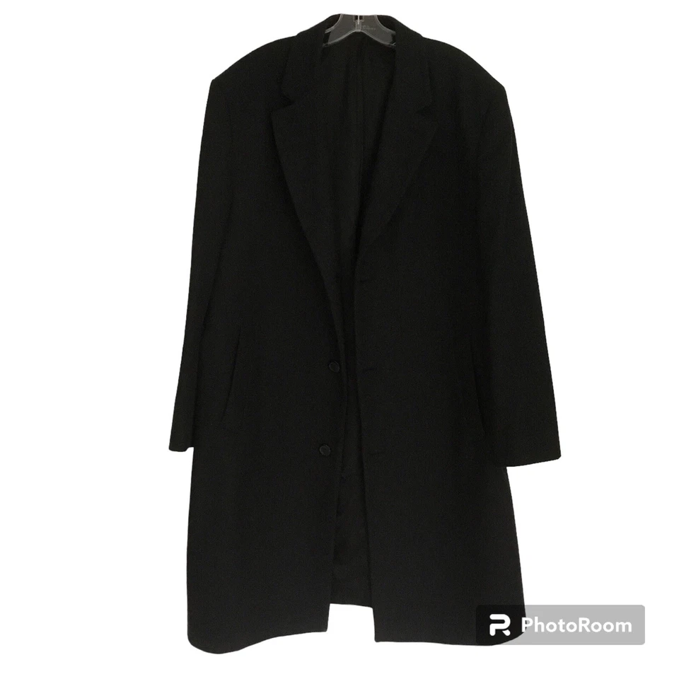 Abrigo London Fog Signature mezcla de lana chaquetón gris carbón oscuro para hombre 44R Foto 3 de 4