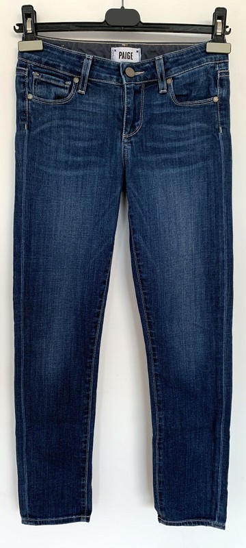 PAIGE - WOMEN – Blue Jeans – Skyline Ankle Peg – Size 25, preowned