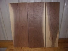 3 PC WALNUT LUMBER WOOD KILN DRIED BOARDS LOT 1261V 7/8" THICK END MATCH FLAT