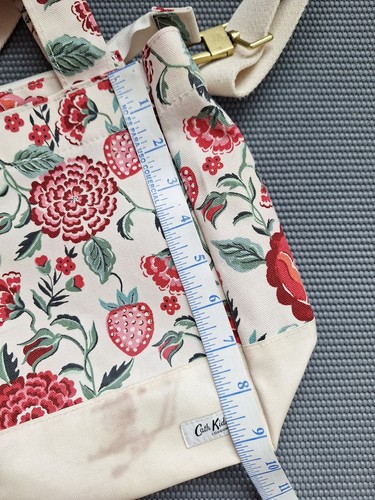 Cath Kidston bag, white ivory tote cross body canvas strawberry book bag - Picture 9 of 11