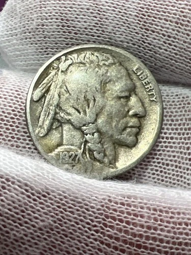 1927 S Full Date 1/2 Horn Higher Grade Buffalo Nickel -  Better Date US Coin!