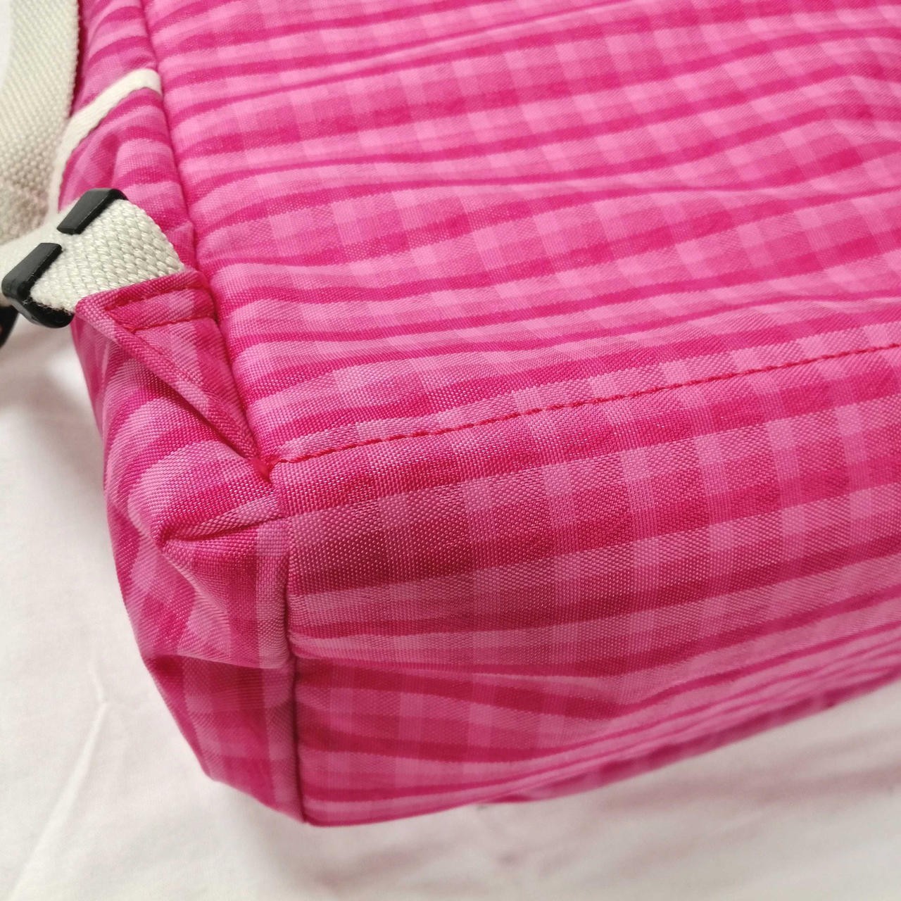 Checkered Backpack KIPLING Model Pink Slightly Fu… - image 6