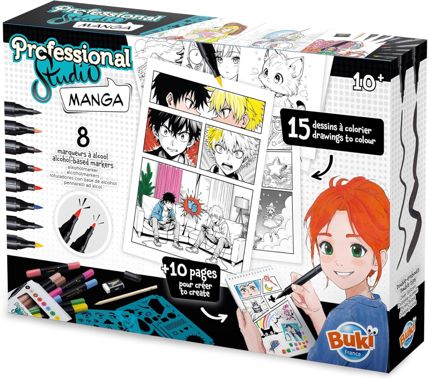 Carnet Manga à Colorier Album Dessin Enfant 10 Ans avec Feutres