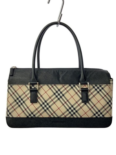 BURBERRY Plaid Handbag Used