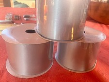 Save the Date Silver Gray Sateen Ribbon, 2.5 x 30’, Lot of 3 Rolls