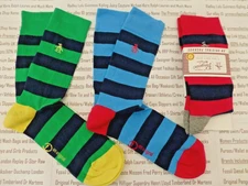 Original PENGUIN 3pk Smart Sock Mens Assorted Stripes & Colour UK 7-11 Socks NEW