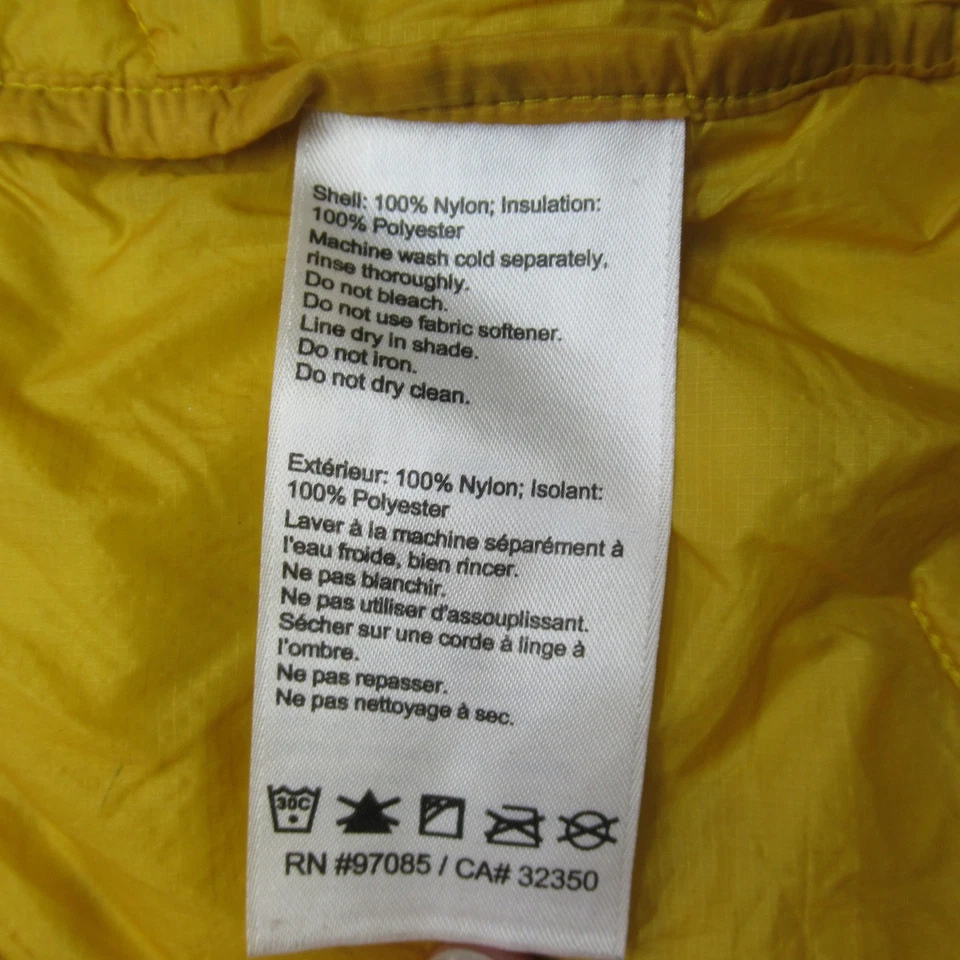 Chaqueta de investigación al aire libre para mujer mediana amarilla con capucha aislante Vermont University Foto 4 de 4