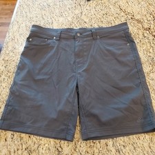 Prana Shorts Men's 38 Dark Gray Stretch Zion Lightweight Outdoor Hiking Climb