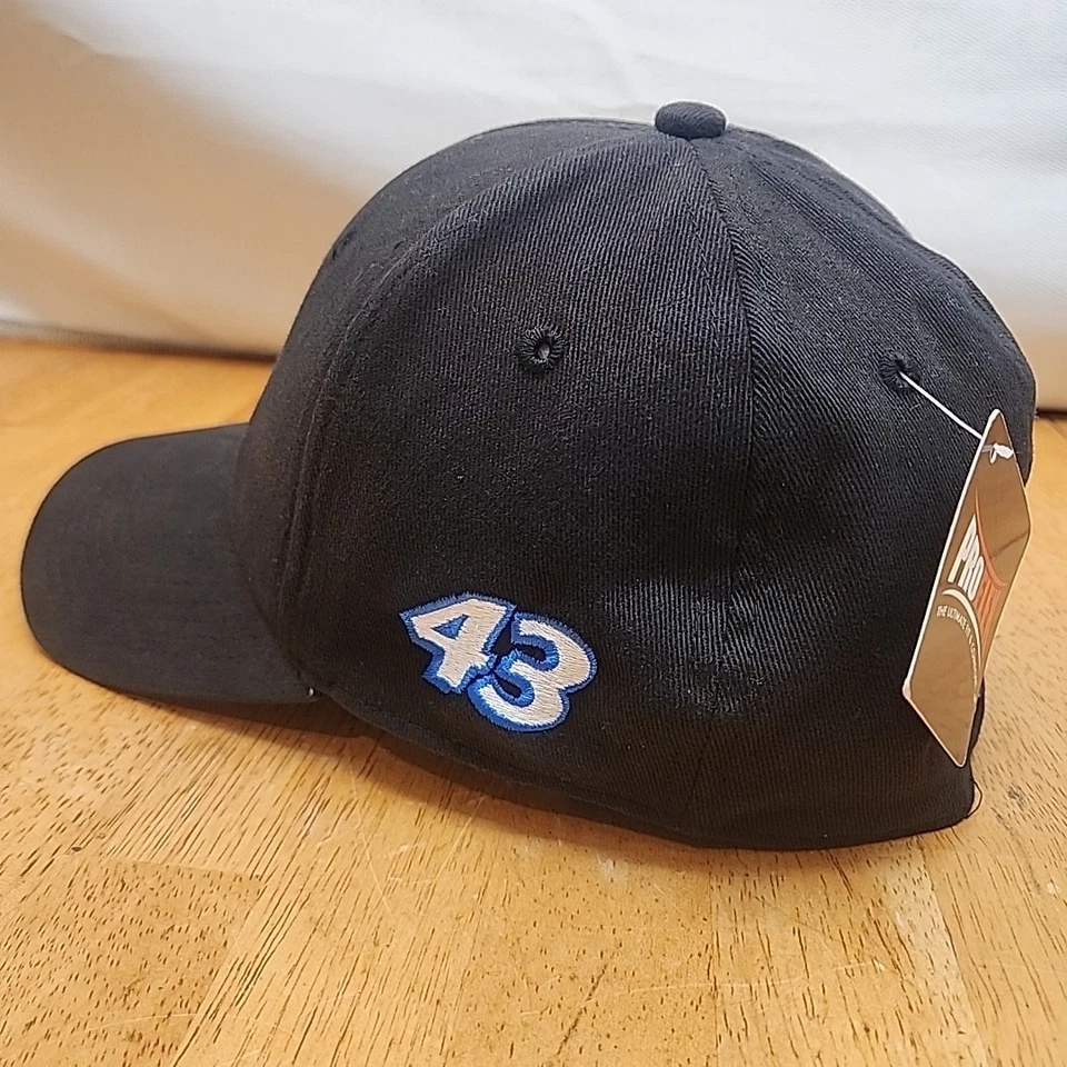 Gorra negra Richard Petty Motorsports #43 Best Buy logotipo bordado ajustada M/L Foto 2 de 4