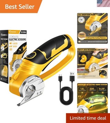 Cordless Electric Scissors Rotary Cutter Box Cutter Fabric Leather Plastic