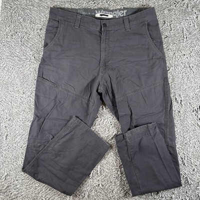 Wrangler ATG Reinforced Utility Pants Men's Size 38x32 Gray Cargo Workwear Work