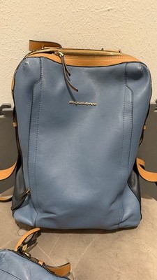 Piquadro leather backpack with matching crossbody purse