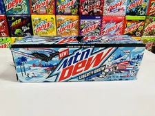 *Rare* 2019 Mountain Dew Liberty BREW - (12) 12 oz Cans - Full Case Sealed