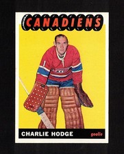 1965-66 CHARLIE HODGE #67 NM Topps KEY Canadiens 6 CUPS Star GOALIE Hockey Card