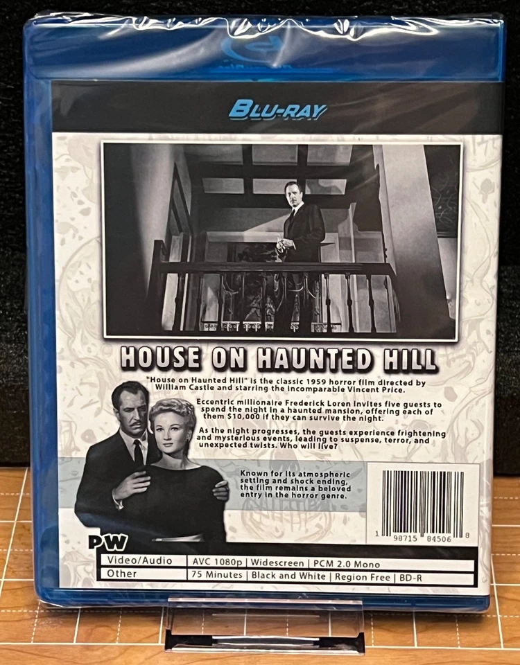 House On Haunted Hill Blu-ray 1959 Vincent Price - High Definition NOT 3D - New - Image 4 of 4