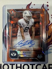 2025 Bowman Chrome University Sapphire Chase Roberts 1st Auto Orange /25 BYU SP