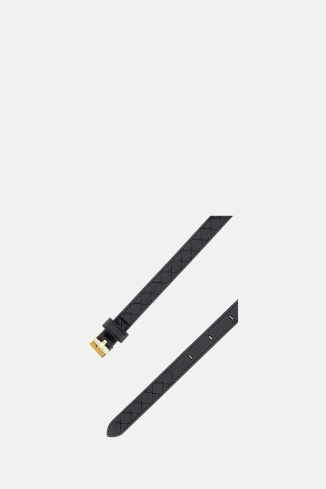 Cinturón de reloj delgado Bottega Veneta en cuero napa negro Foto 2 de 2