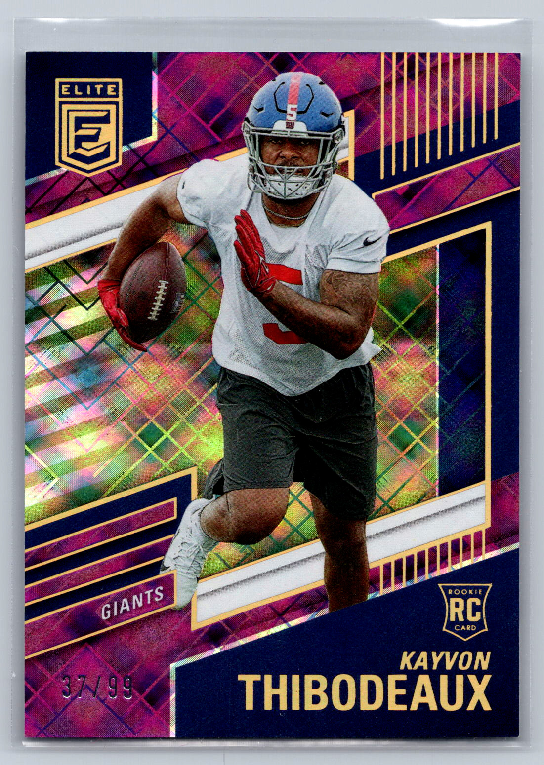 2022 Panini Donruss Elite Kayvon Thibodeaux Purple #'d /99 RC Giants