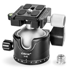 Tripod Ball Head with 1/4" Arca Swiss Quick Release Plate Aluminium Tripod Ball