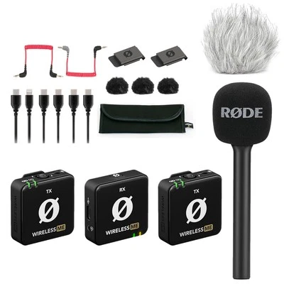Rode Wireless ME Dual drahtloses Mikrofon-System mit Interview Go und Windschutz - Bild 1 von 4