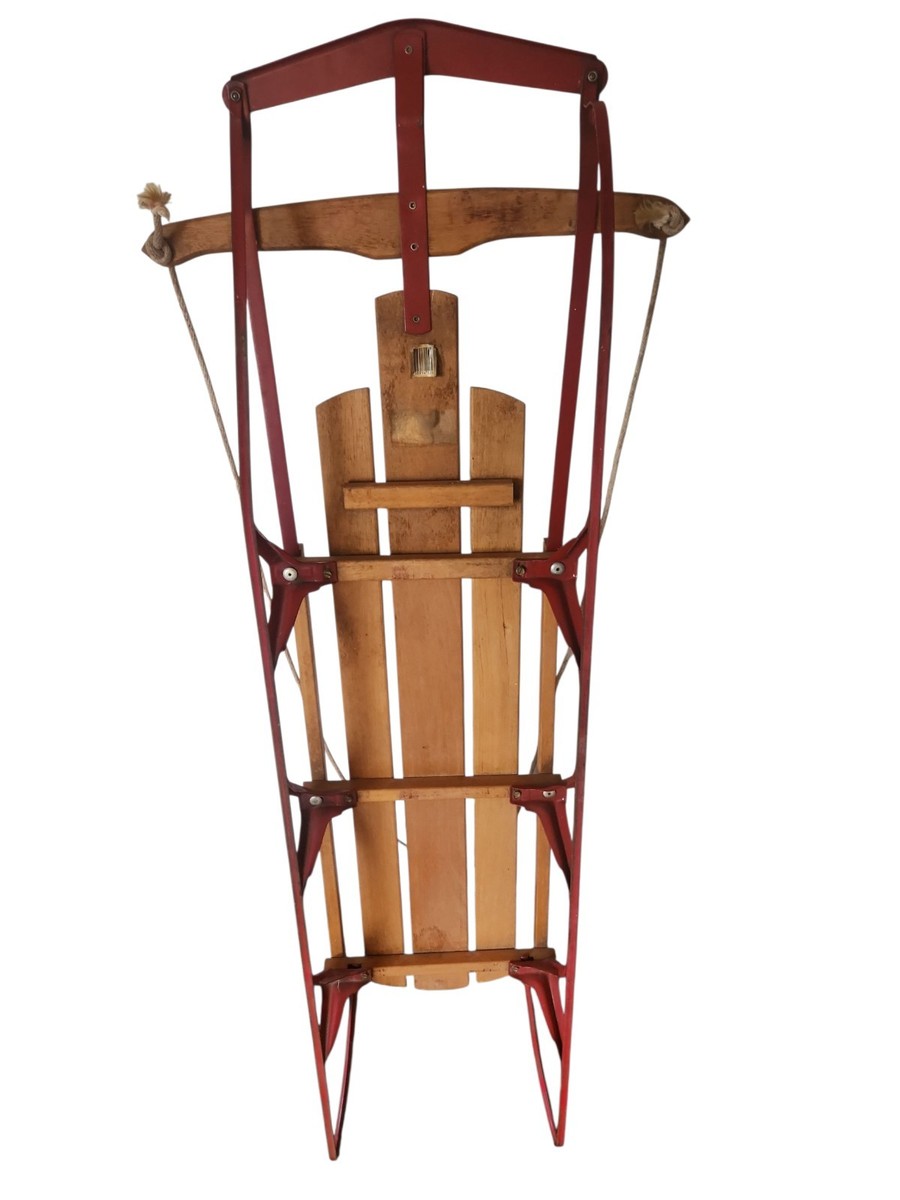 Vintage Flexible Flyer III Wooden Snow Sled – Classic Winter