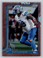 2025 Topps Chrome #383 Tate Ratledge Football Leather Refractor Rookie RC