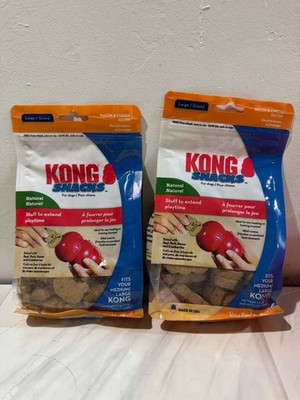 KONG Stuff'N Snacks Large Bacon & Cheese Dog Treats, 11-oz Bags 2-Pack