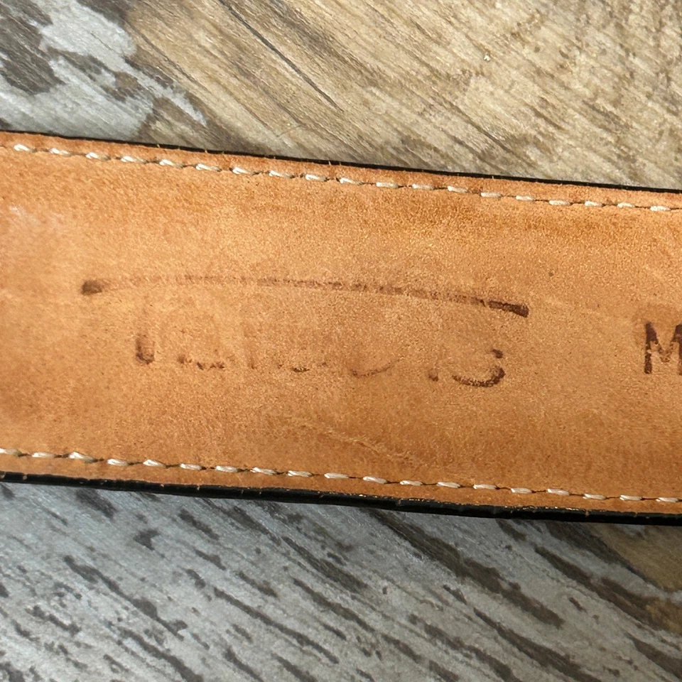 Reloj Talbots Vintage Gamuza Negro Cinturón Cuero Cuadros Talla Mediana Foto 2 de 4