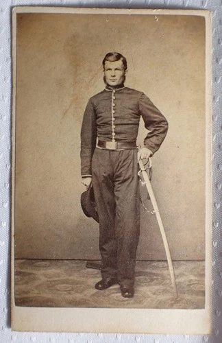 Original Civil War CDV Photo UNION SOLDIER WITH SWORD General George Meade?
