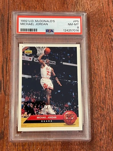 1992 Upper Deck McDonalds Michael Jordan Card #P5 PSA 8 NM-MT