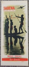 Sabena folder Bruxelles-Léopoldville années 50'