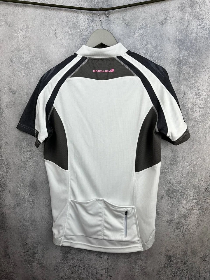 Endura Hummvee Cycling Jersey White/Black SS Breathable Bike Top Women's Size L - Image 2 of 4