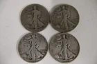 4 Walking Liberty Silver Half Dollar Lot 90% Silver