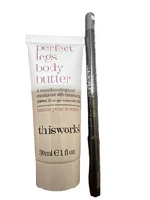 New  Lot This Works Perfect Legs Body Butter Love Craft Gray Eye Liner 