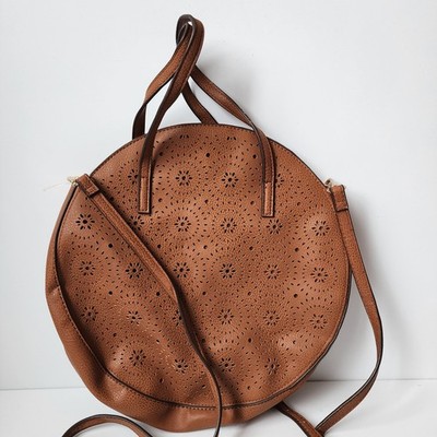 Carlos by Carlos Santana Medium Circular Round Boho Handbag Purse Faux Leather