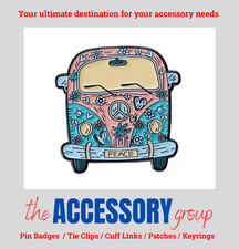 New Hippy Retro Peace old school Campervan tie pin badge pin badge metal enamel