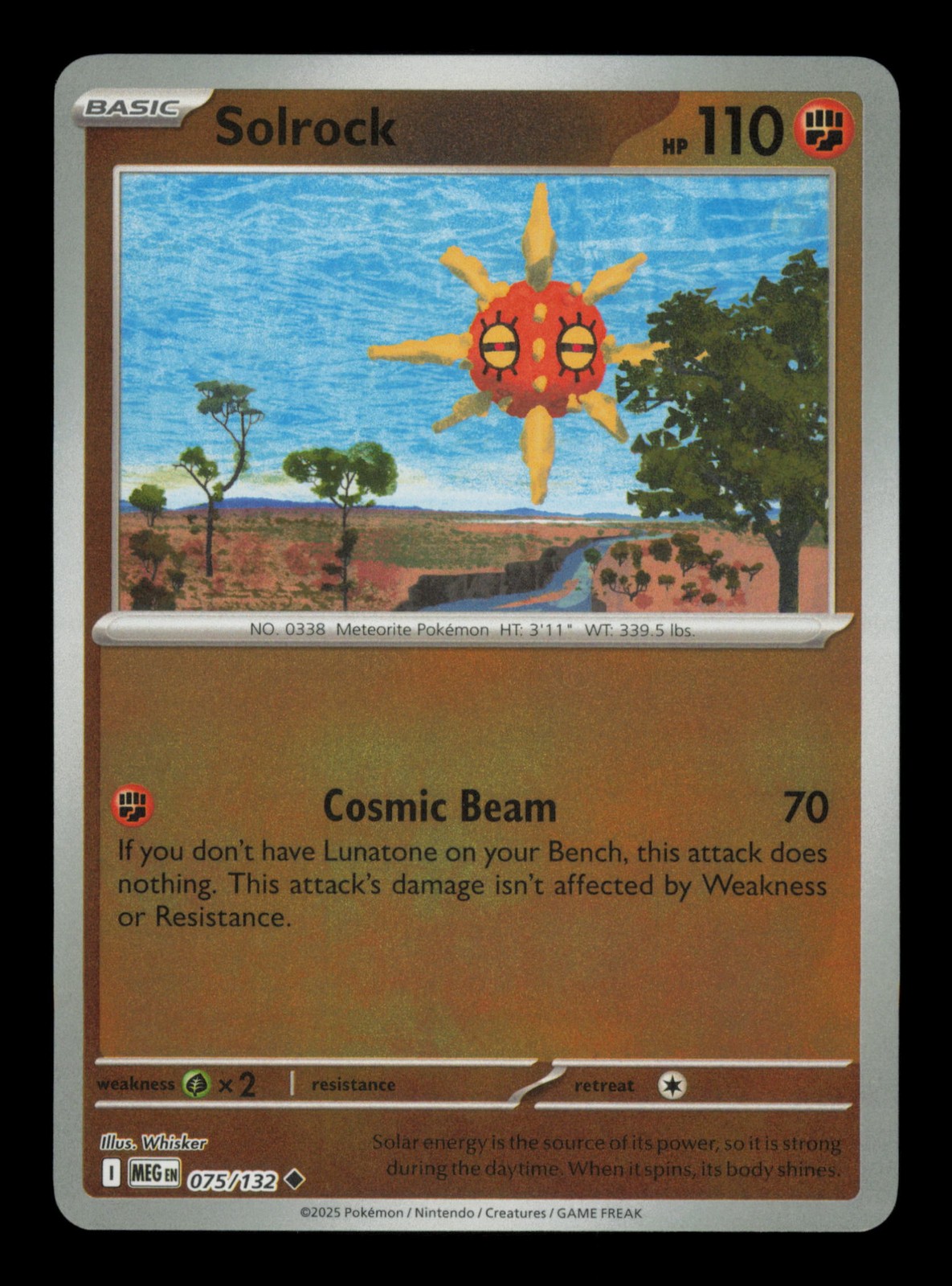 Solrock Uncommon ME01: Mega Evolution 075/132 Reverse Holo NM