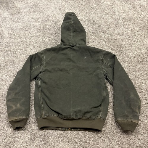 Vintage Carhartt Canvas Hooded Full Zip Jacket Youth/Kids Large Y06-MOS - Picture 6 of 6