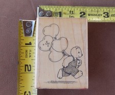 2 x 1 5/8" Santa with Gifts Rubber Stamp E636 Hero Arts