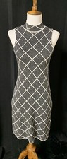 Romeo & Juliet Couture Knit Cotton Blend Black & White Sleeveless Dress S NWT