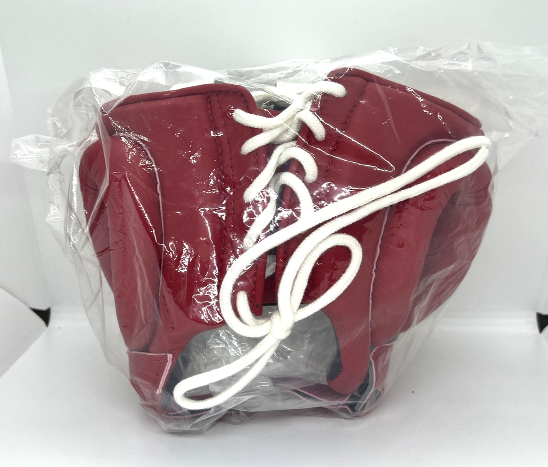 Winning Boxing Head gear Face Guard Red H-1700 For Kids String